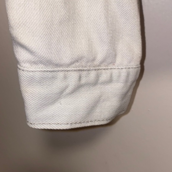 Rachel Roy XS Washout Distress Button Denim Shirt - Picture 6 of 15